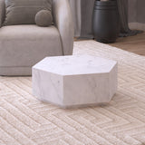 Hexagon Italian Carrara Coffee Table