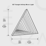 3D Triangle Infinity Mirror Light