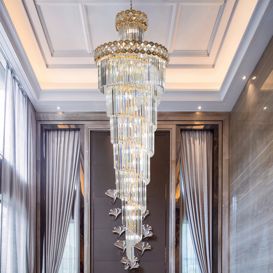 Lustre luxueux en cristal 