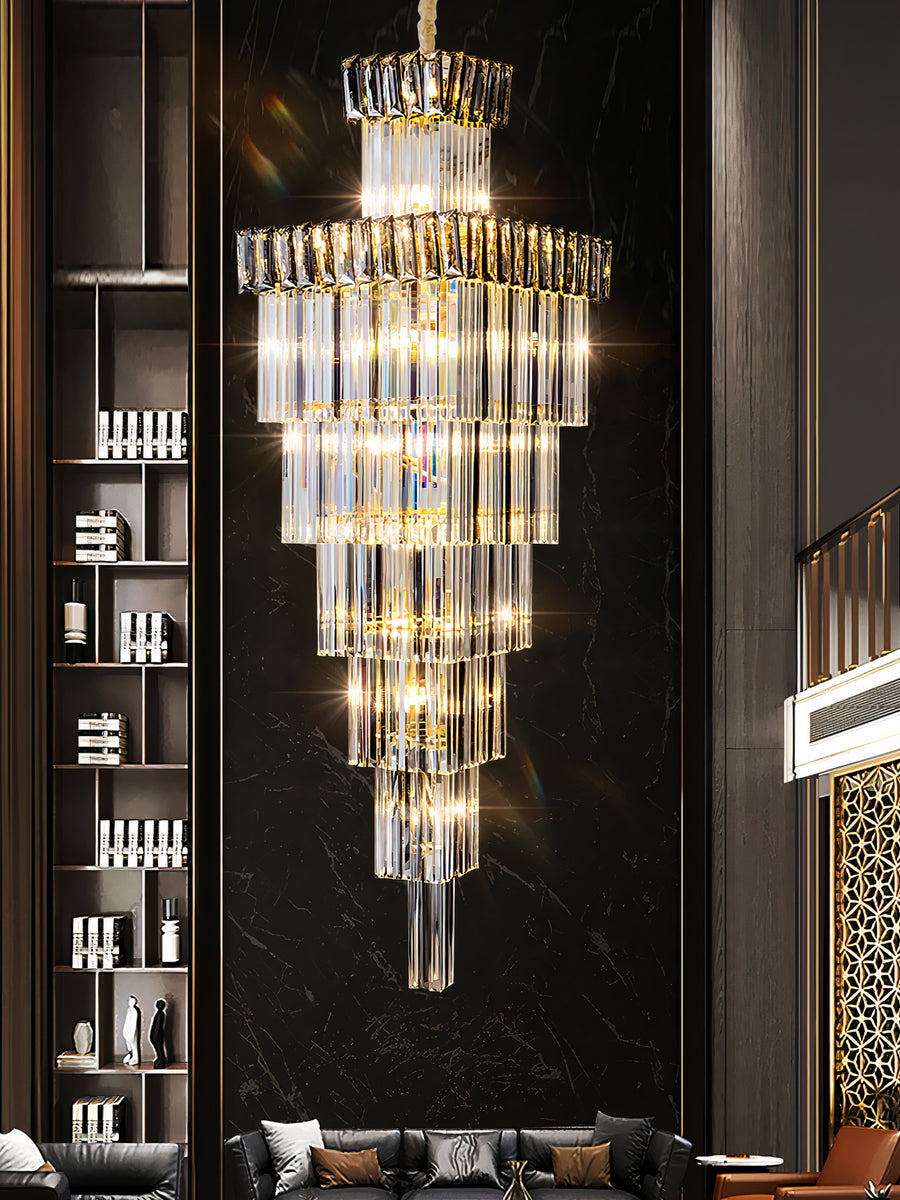 Lustre en cristal élégance fumée 