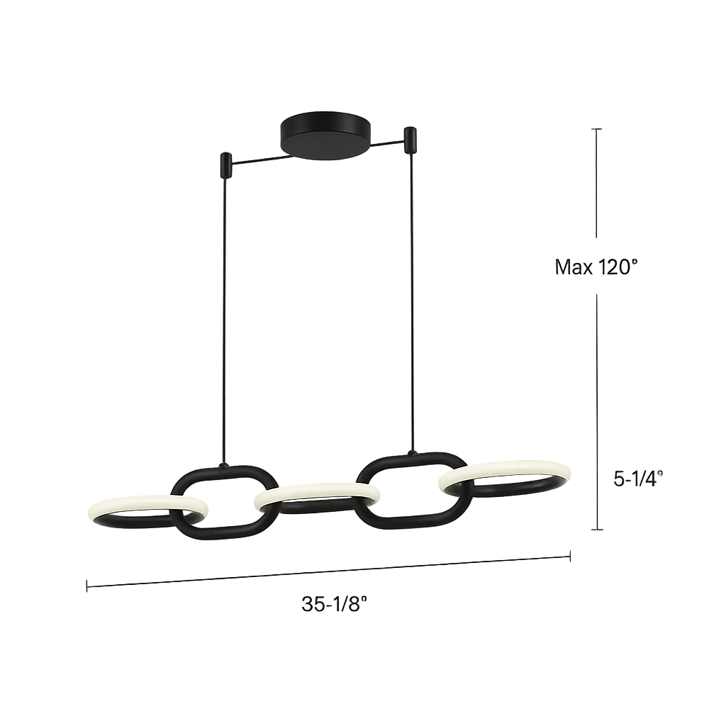 Airen 36-in LED Linear Pendant