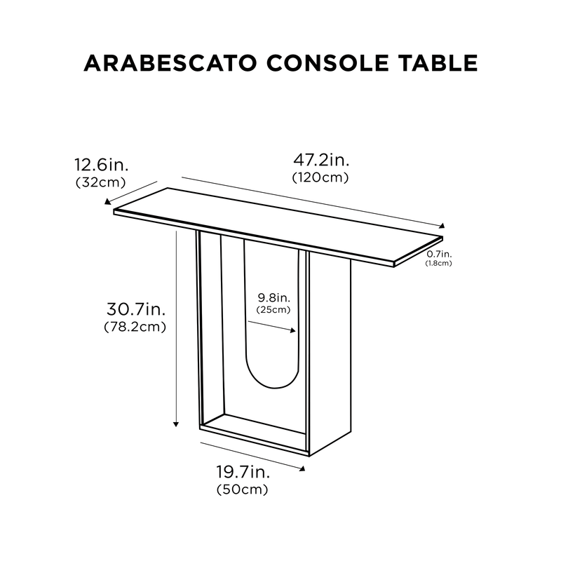 Table console Arabescato 