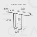 Arabescato Console Table