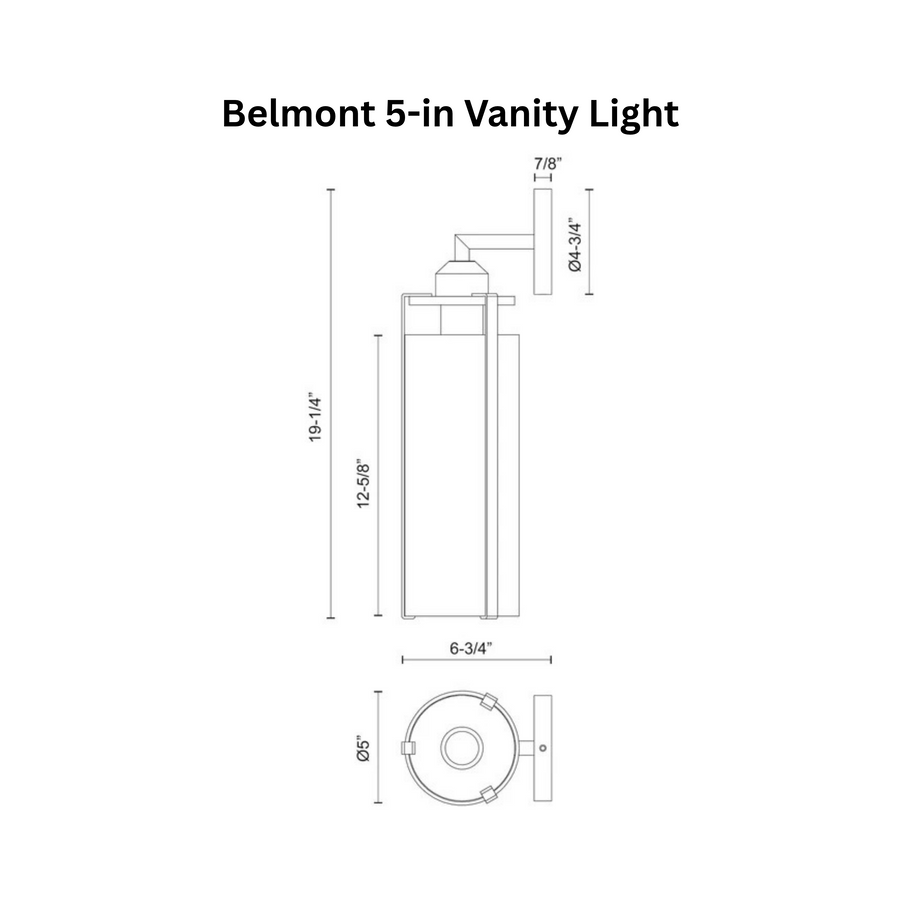 Belmont 5-in Vanity Light