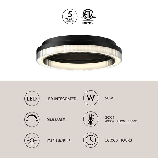 Calix 16-in Flush Mount