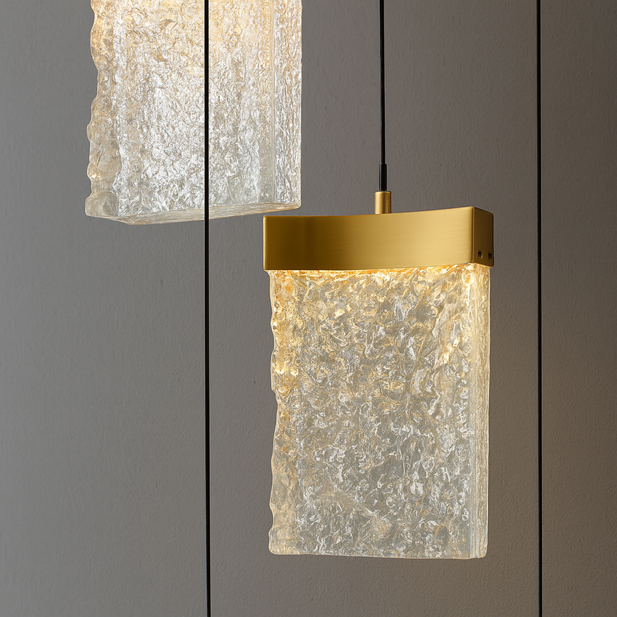 Lava LED Brass Chandelier