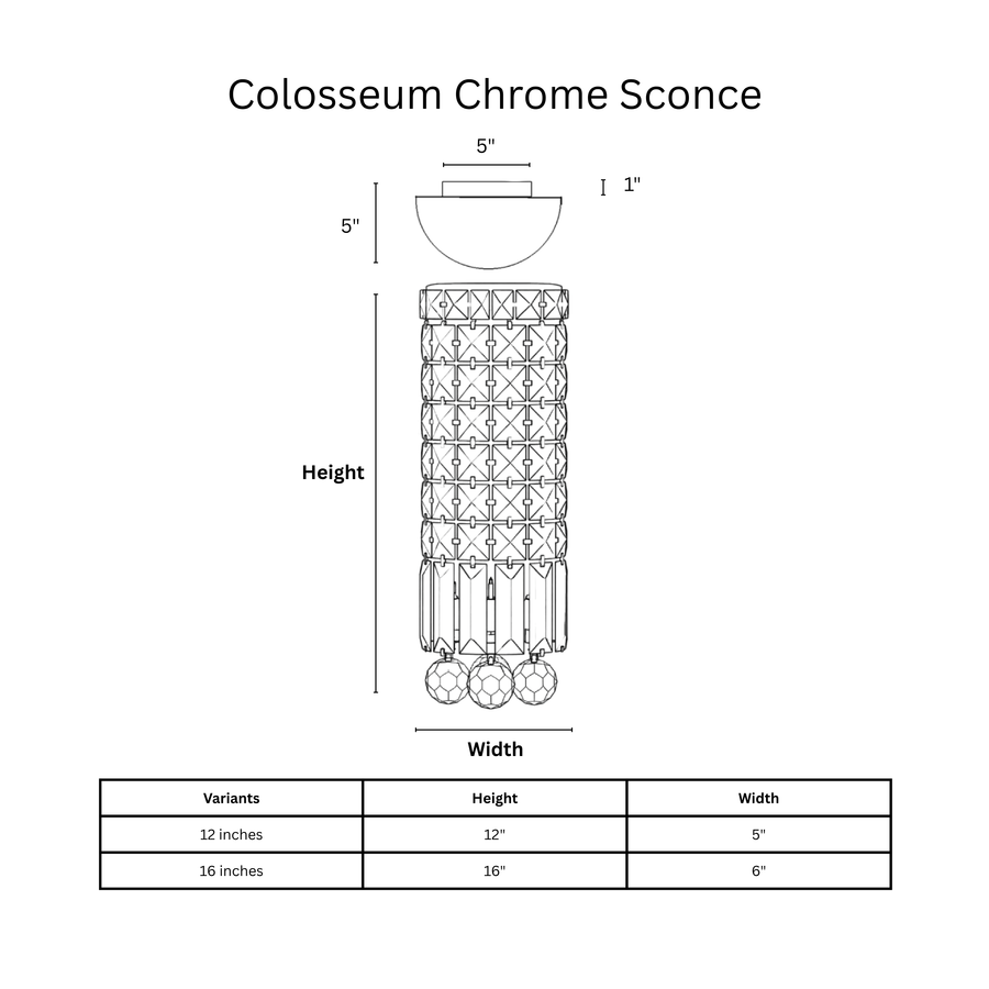 Colosseum Crystals Sconce