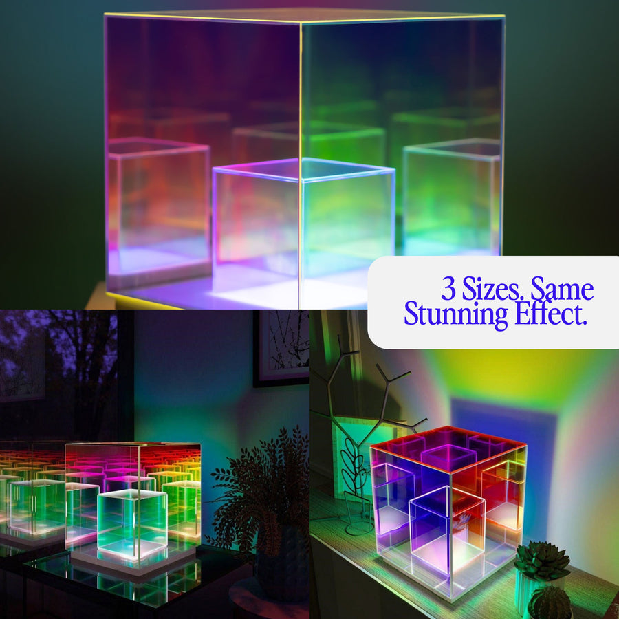 Lampe de table cube concentrique lumière moderne 