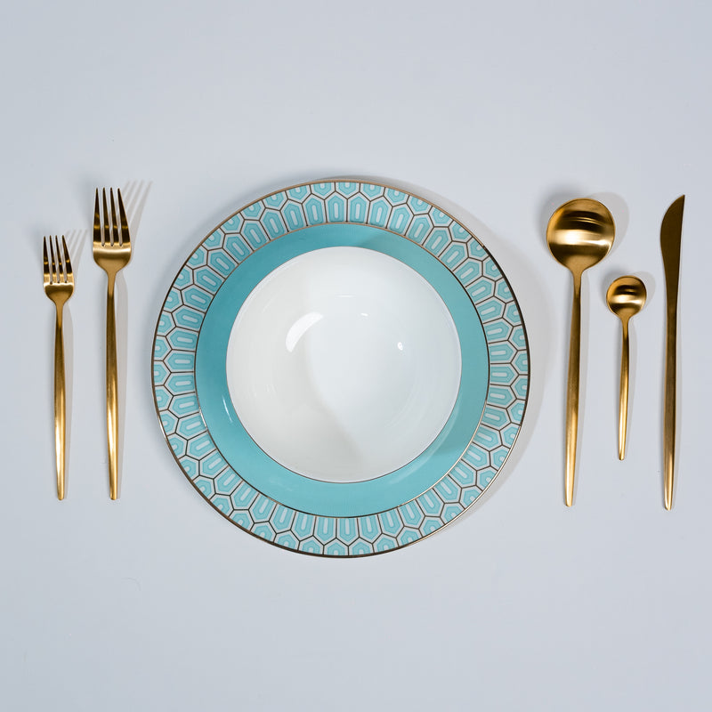 Ensemble d'assiettes bleues Tiffany d'Ozarke 