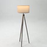 Rustic White Wood Tripod Floor Lamp