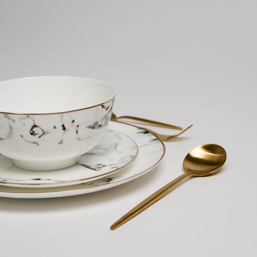 Ensemble d'assiettes en marbre gris Alliance d'Ozarke 