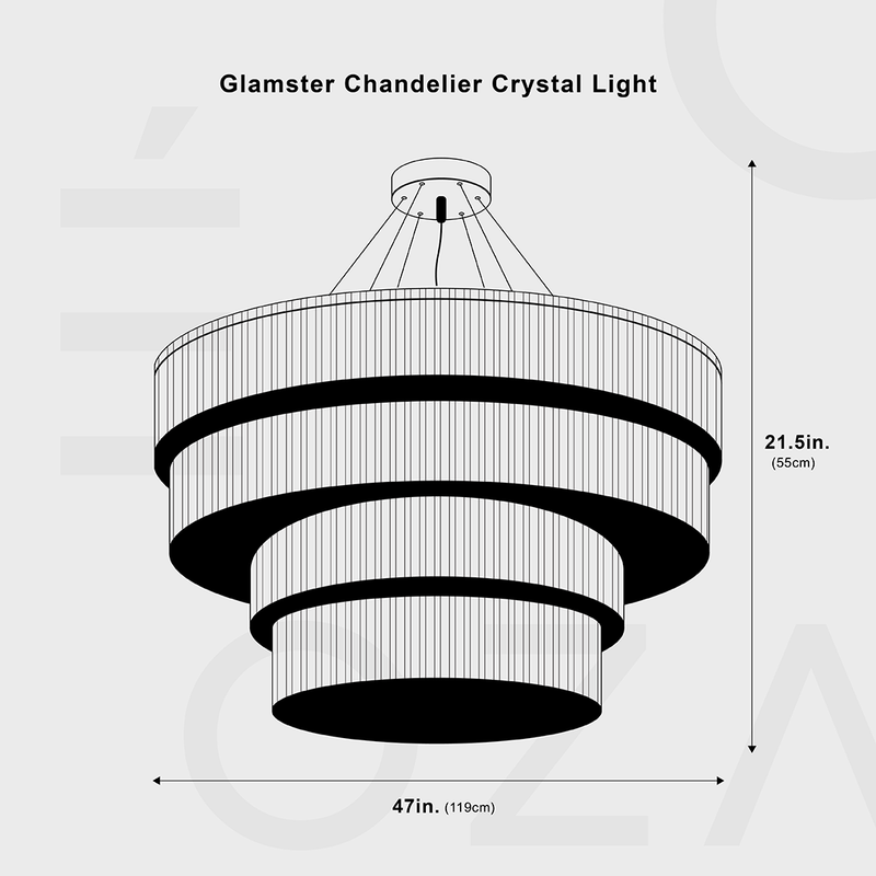 Glamster Chandelier Crystal Light