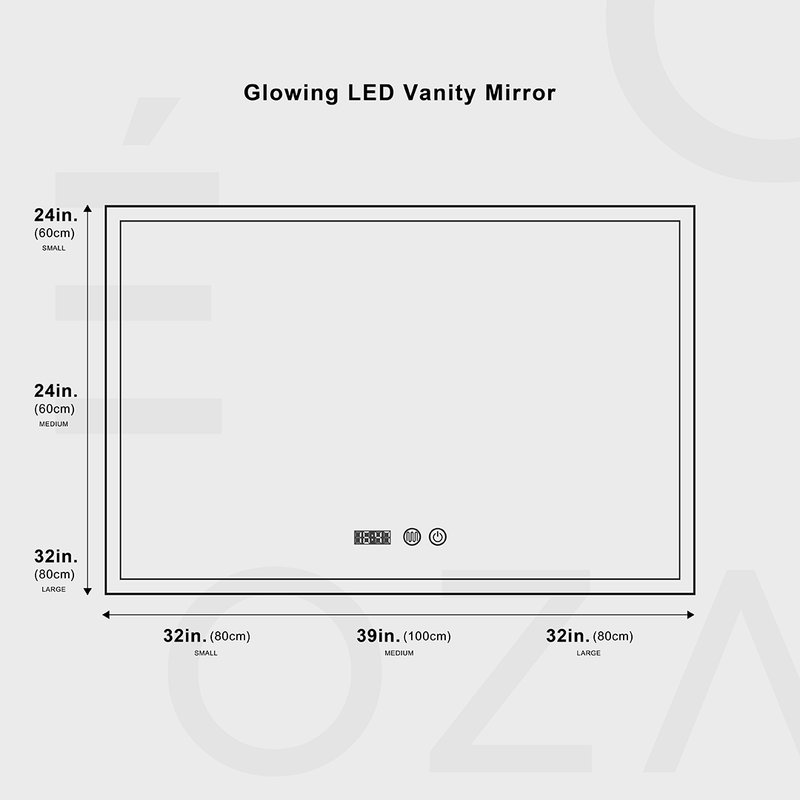 Glowing LED Vanity Mirror