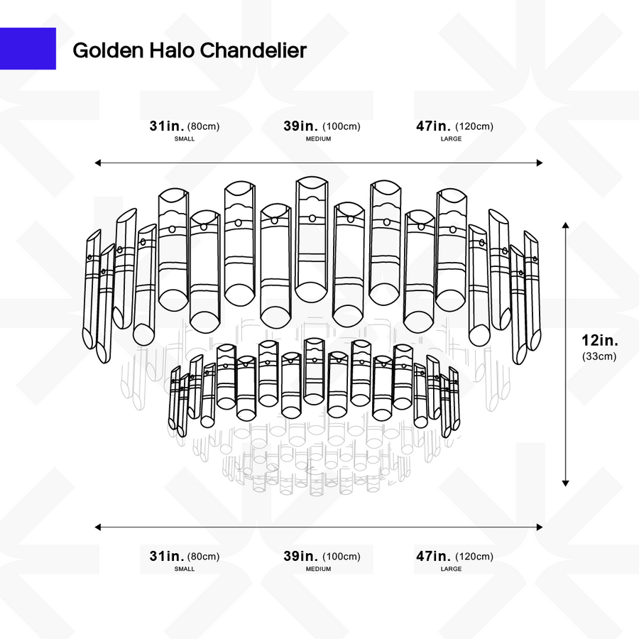 Golden Halo Chandelier