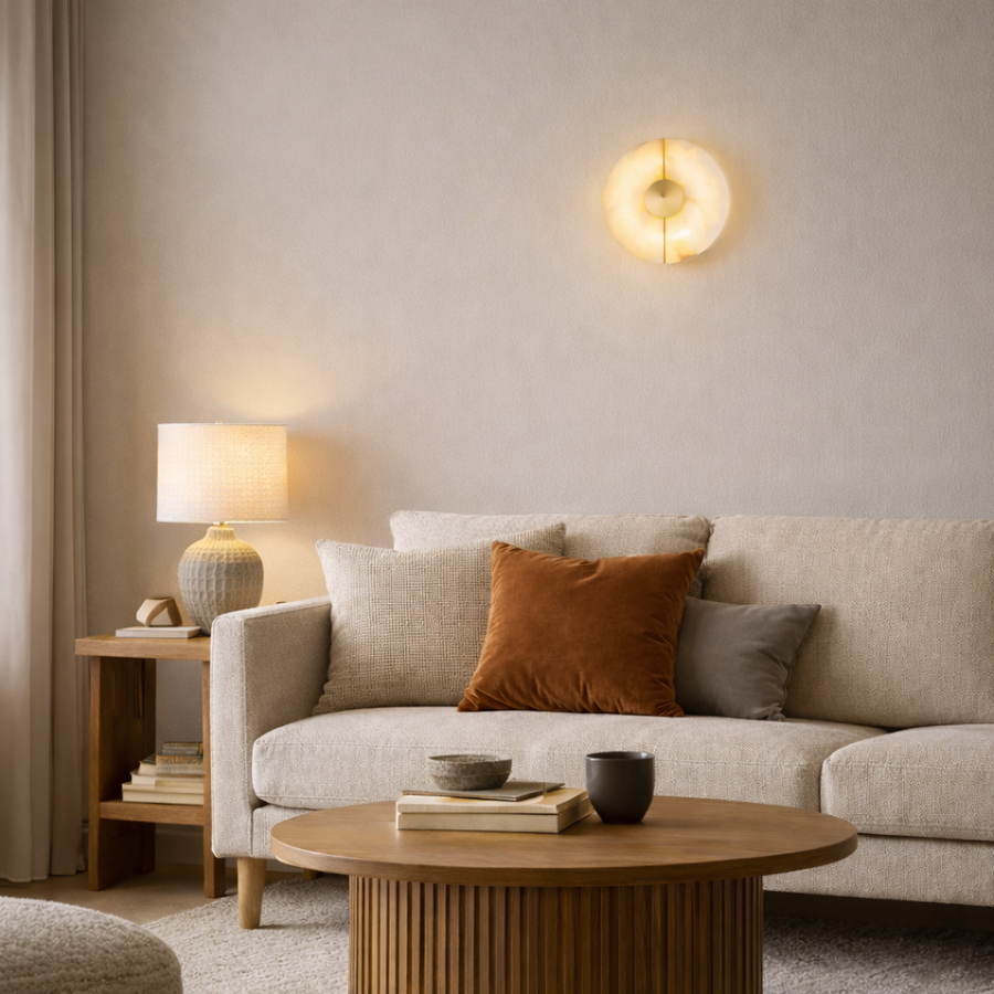 Helios Alabaster Lamp