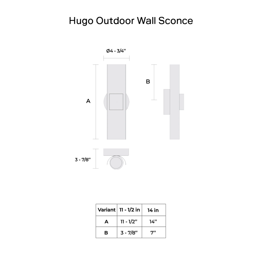 Hugo Outdoor Wall Sconce