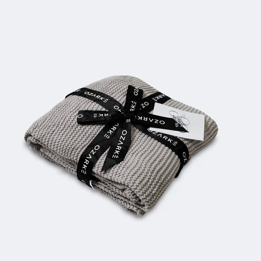 Ozarke Couverture tricotée confortable en coton biologique Extra Large 54 x 72 pouces 