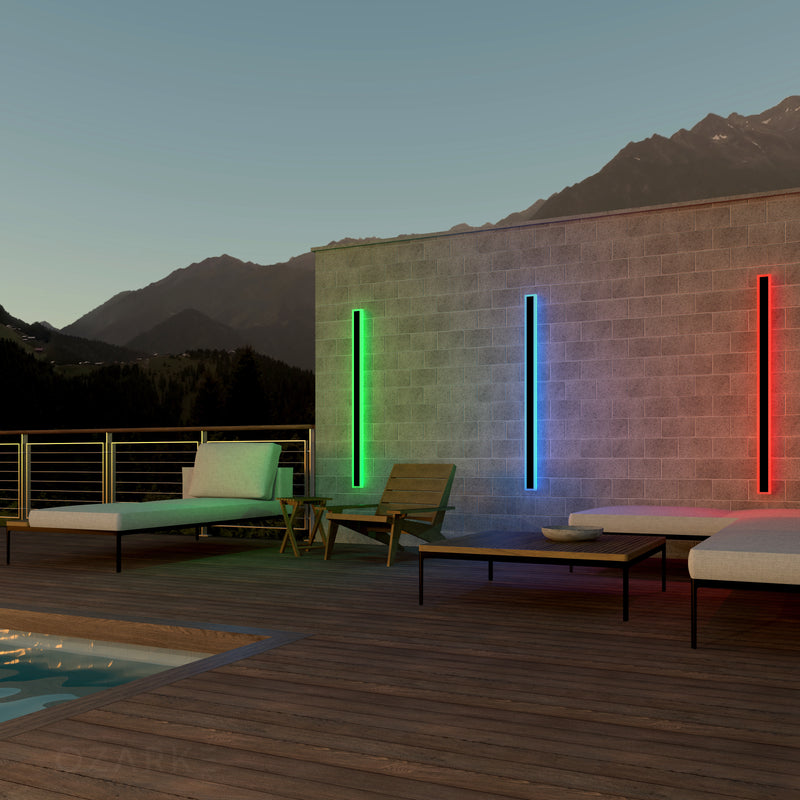 Immense RGB Linear Minimalist Outdoor Wall Lamp (Open Box)