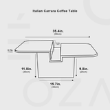 Table basse Eleganza di Italian Carrara 