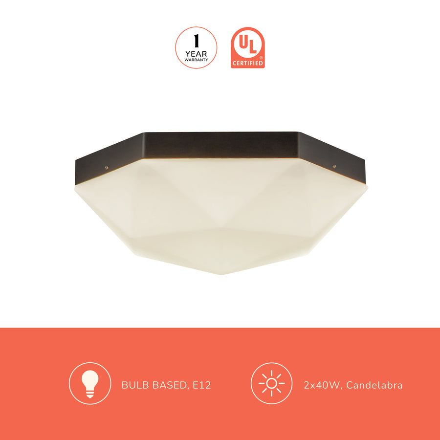 Krysta 12-in Flush Mount