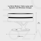 Lampe de table moderne La Série avec haut-parleur et chargeur sans fil 