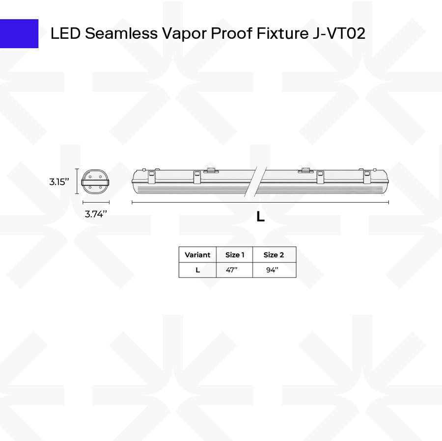 LED Seamless Vapor Proof Fixture