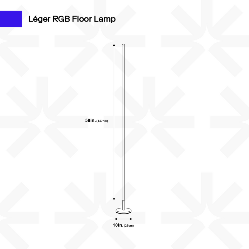 Lampadaire Léger RVB