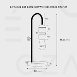 Levitating LED Lamp with Wireless Phone Charger