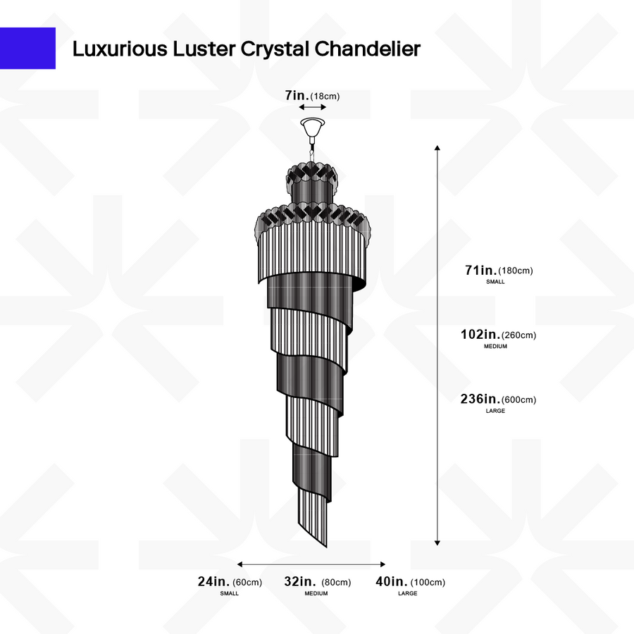 Lustre luxueux en cristal 