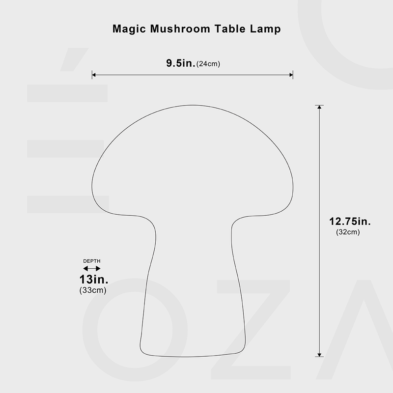 Lampe de table champignon magique 