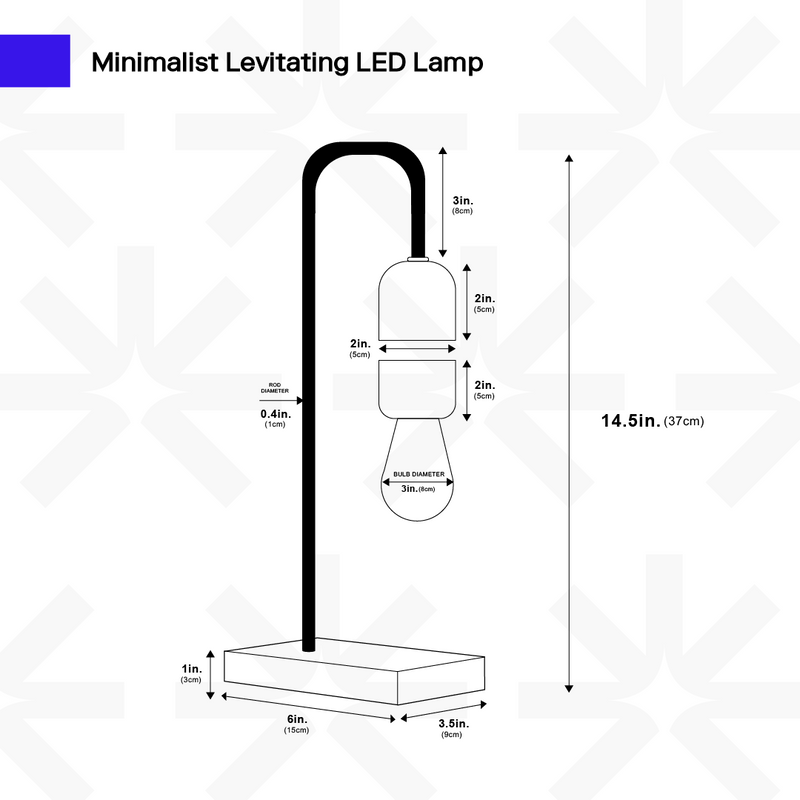 Lampe LED en lévitation minimaliste avec chargeur de téléphone sans fil 