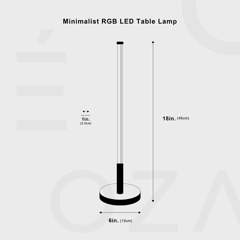 Lampe de table LED RVB minimaliste 