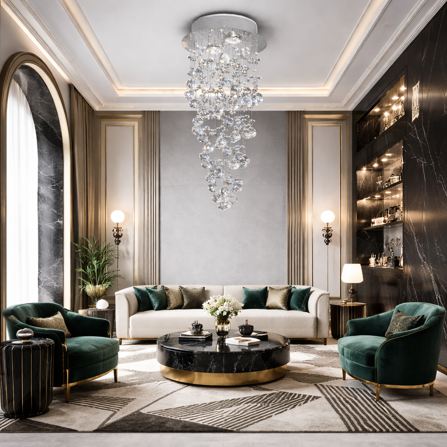 Double Spiral Light Chandelier