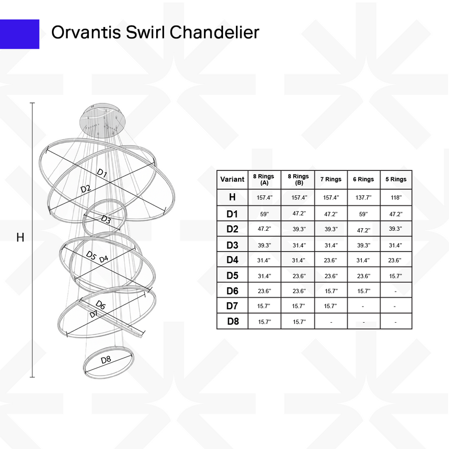 Orvantis Swirl Chandelier