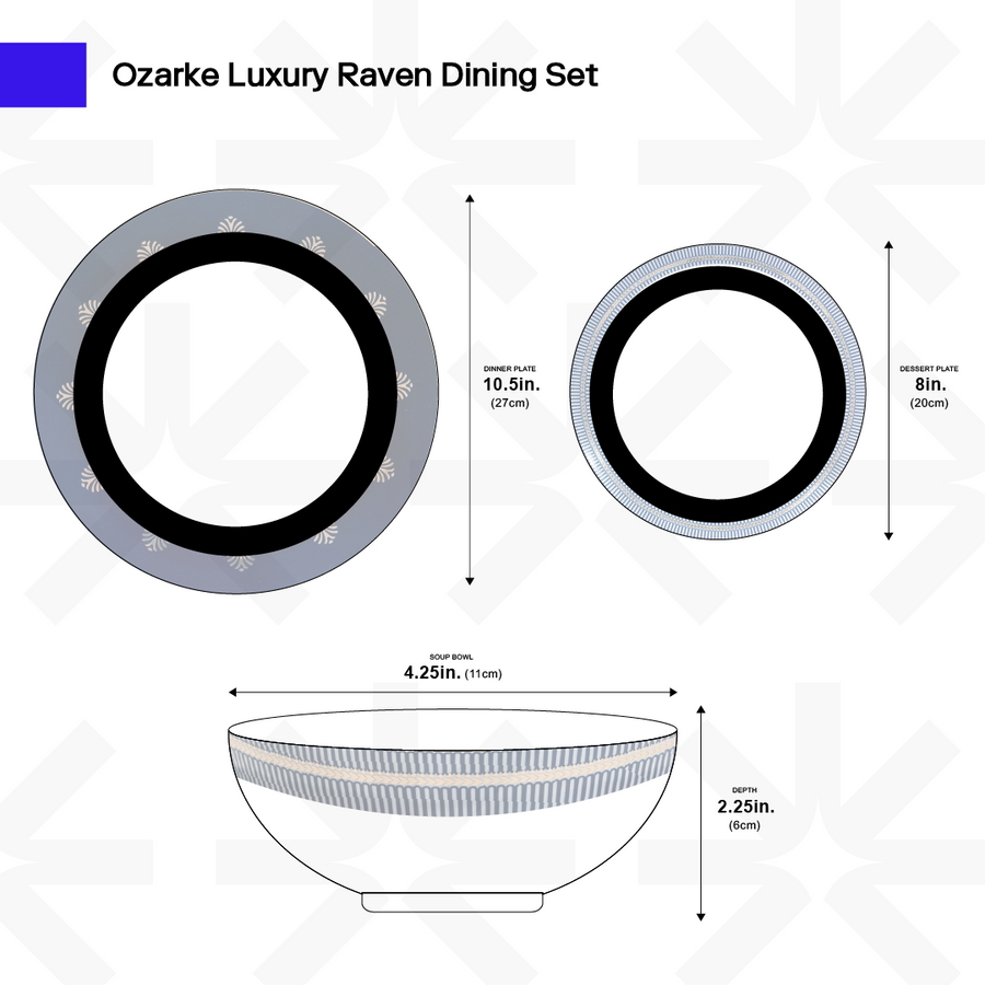 Ensemble de salle à manger de luxe Raven Ozarke 