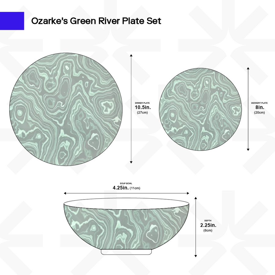 Ensemble d'assiettes Green River 