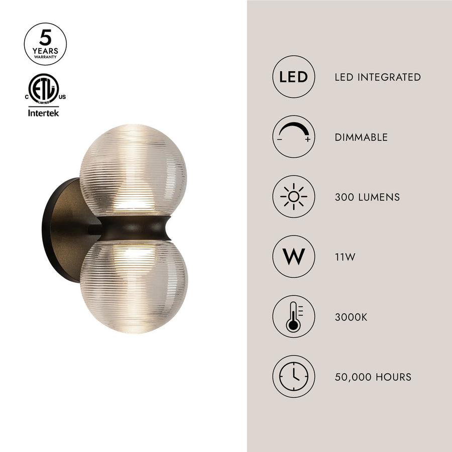 Peri 9-in Exterior Wall Light