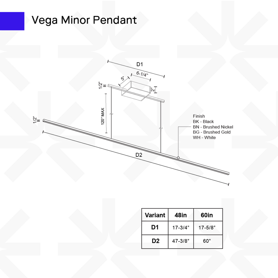 Vega Minor Linear Pendant
