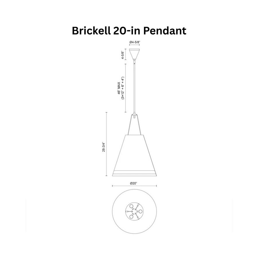 Brickell 20-in Pendant