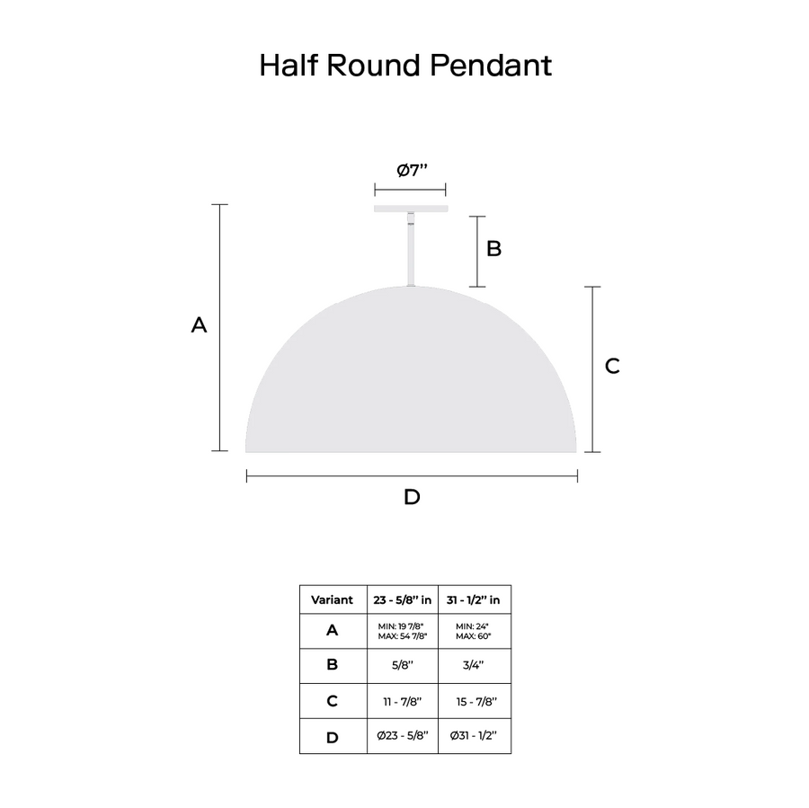 Half Round Pendant