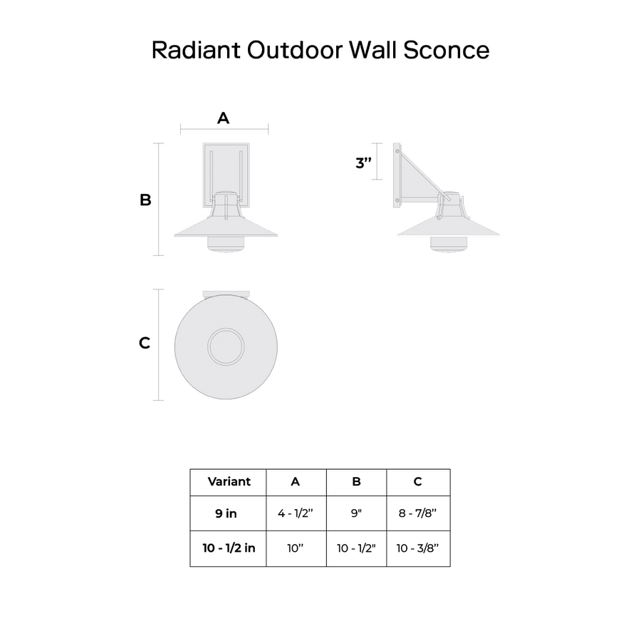 Radiant Outdoor Wall Sconce