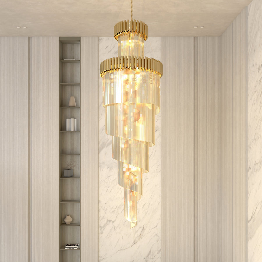 Lustre en cristal céleste 