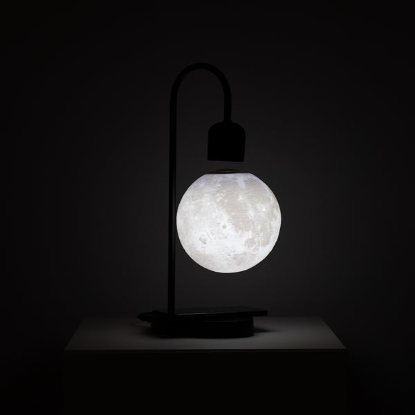 Lampe LED Lune en lévitation avec chargeur de téléphone sans fil 