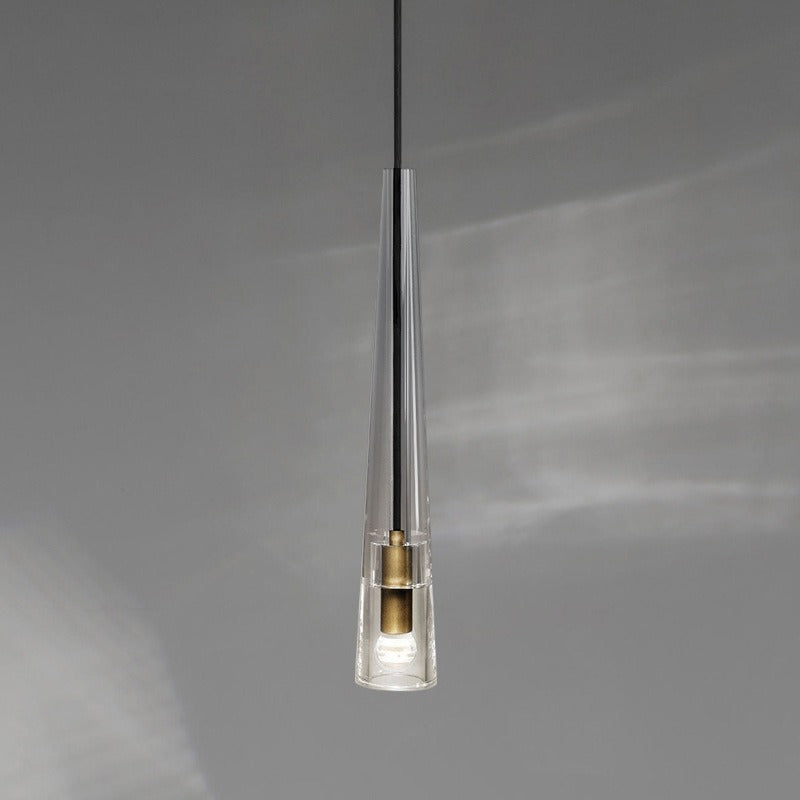 Lampe à suspension vintage minimaliste en cristal 