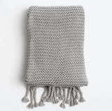 Ozarke Couverture tricotée confortable en coton biologique Extra Large 54 x 72 pouces 