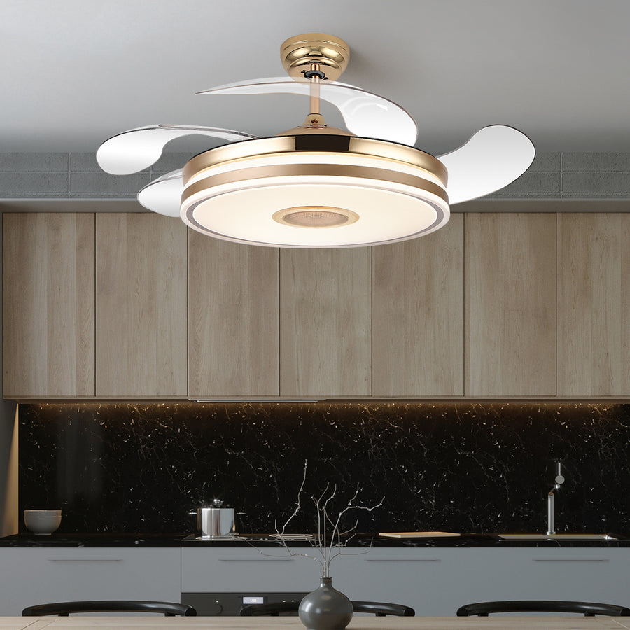 Lustre à ventilateur intelligent Luna by Ozarke 