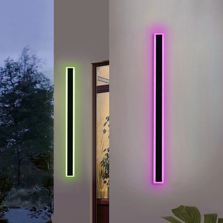 Immense RGB Linear Outdoor Modern Outdoor Wall Lamp